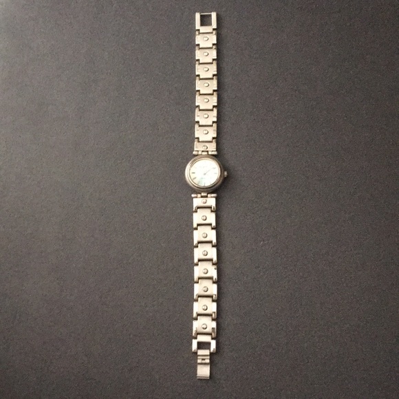 silver gucci watch w/ blue face main image 6
